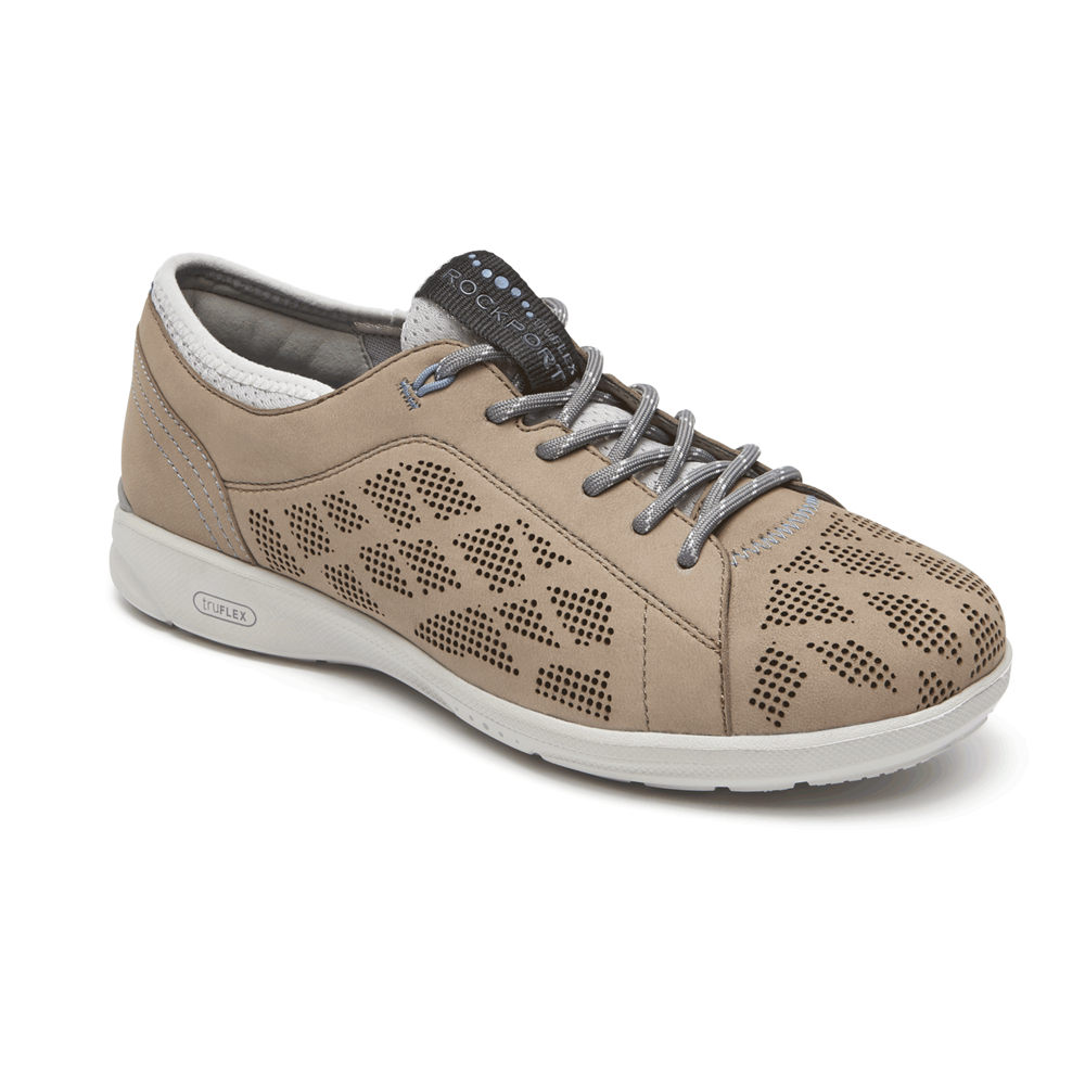 Rockport Singapore Womens Sneakers - truFLEX Lace-to-Toe Khaki - OQ7830592